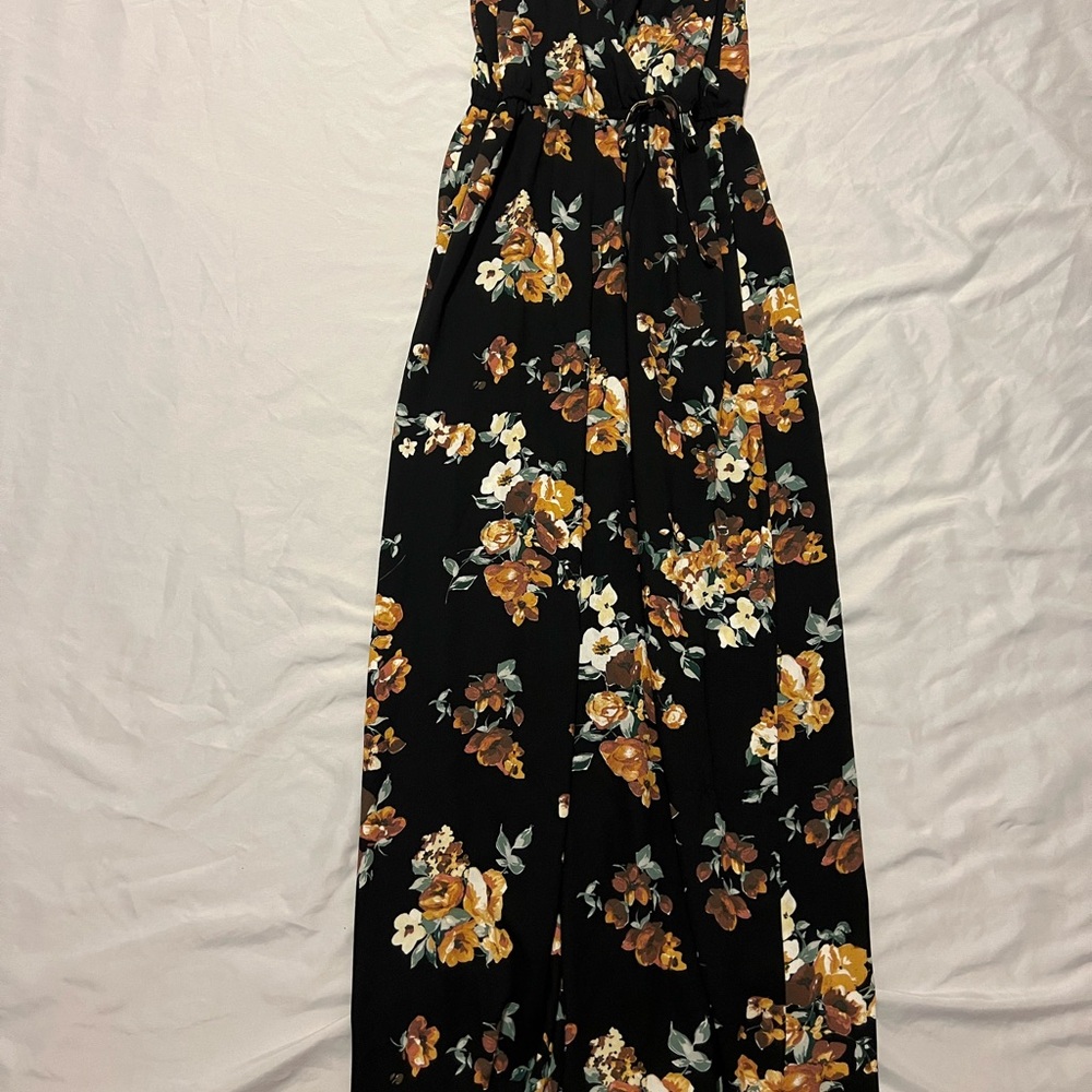 Floral Black Maxi Dress